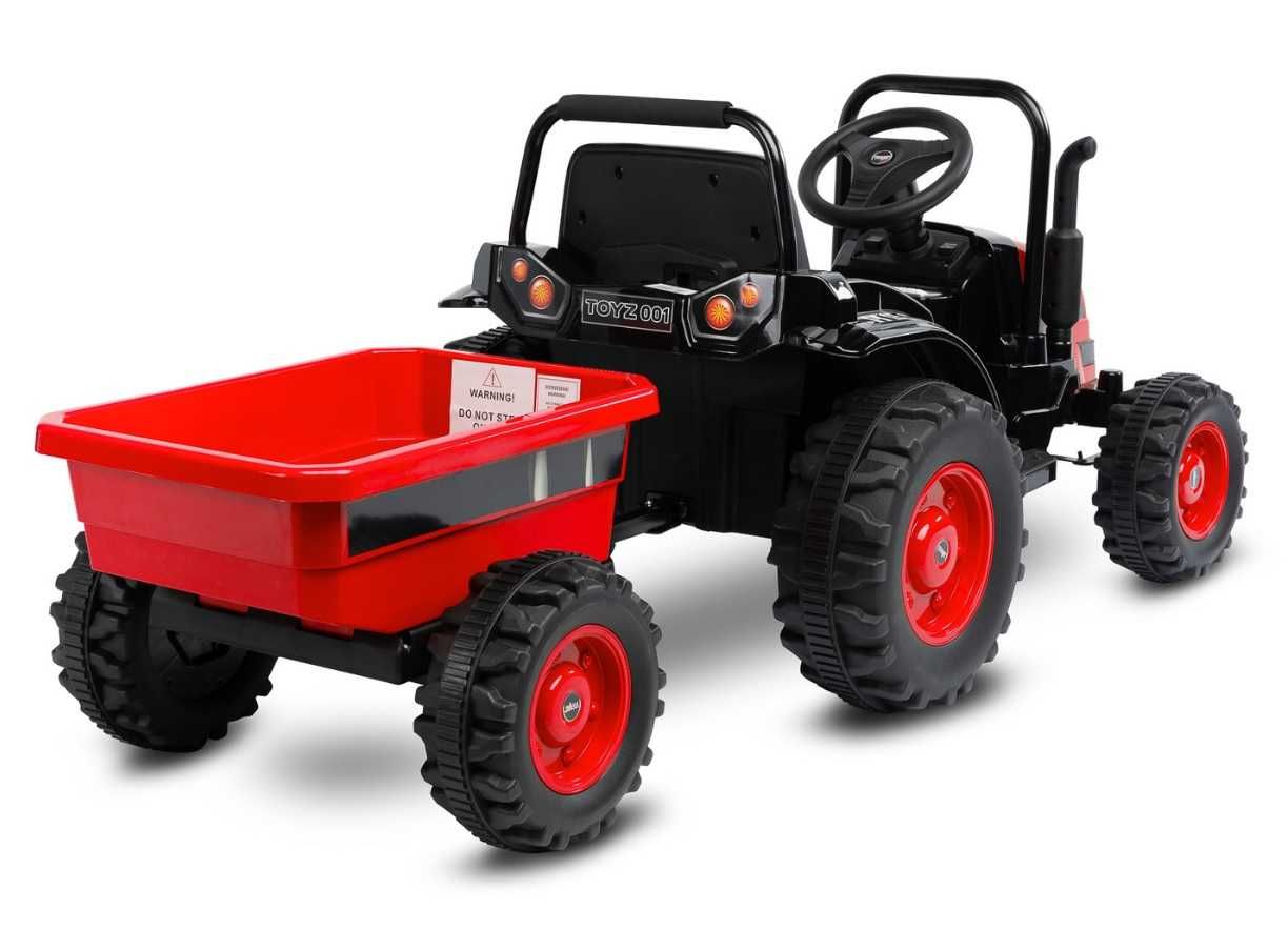 Pojazd na akumulator z pilotem TRAKTOR HECTOR red z przyczepką wywrot