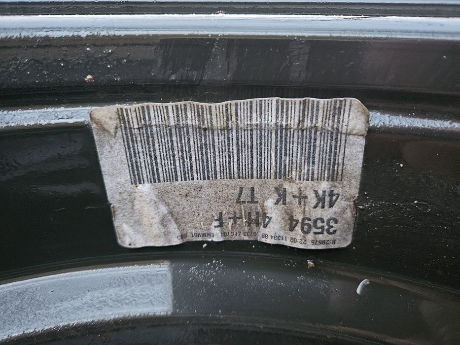 Запасное колесо R16 4x100 7Jx16 ET32 на Peugeot Citroen. Запаска, диск