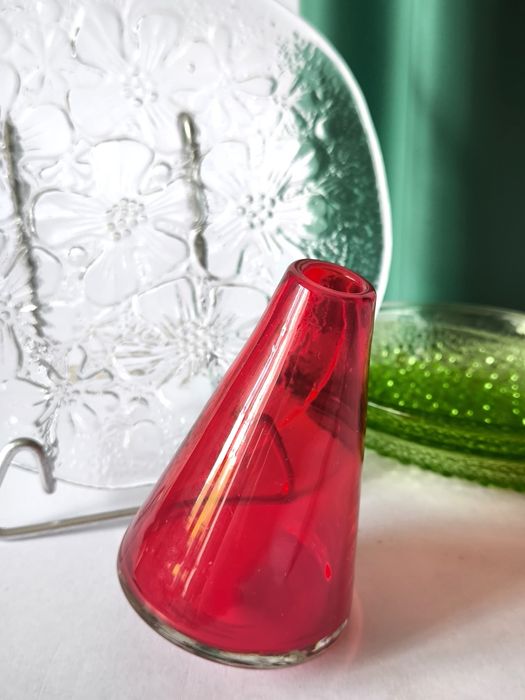 Wazon tzw." Kiwaczek" Leonardo piękne stare kolorowe szkło