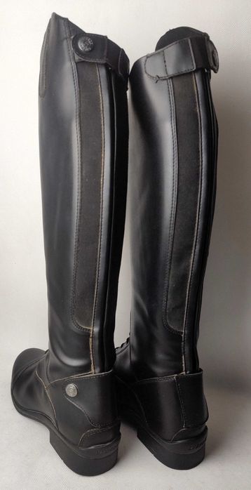 Oficerki jeździeckie ze skóry syntetycznej, rozmiar 40 slim