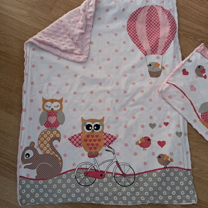 Komplet dziewczęcy do wózka kocyk