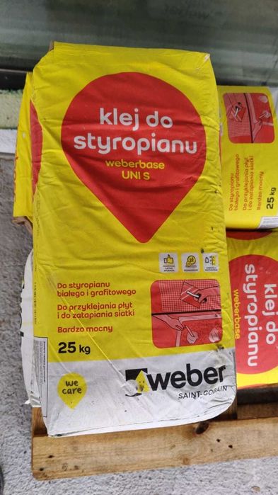 Uniwersalny klej do styropianu Weber Uni S - 9x worków