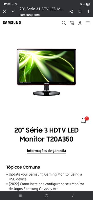 Monitor Samsung  T20A350
