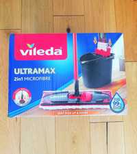 Vileda UltraMax BOX Mop płaski Zestaw Komplet mop wiadro wyciskacz