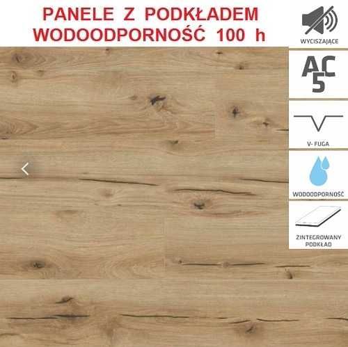 Panel podłogowy AC-5 9 mm z podkładem Ac-5, 4V Hydroclick Aqua 100 h