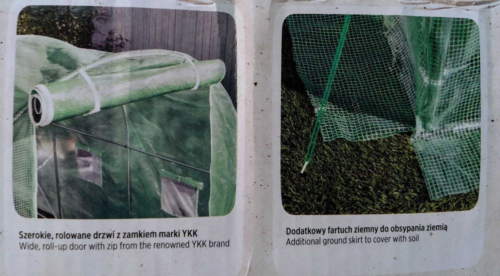 TUNEL foliowy ogrodowy SZKLARNIA - GARDENIC 2x3 6m2 NOWY