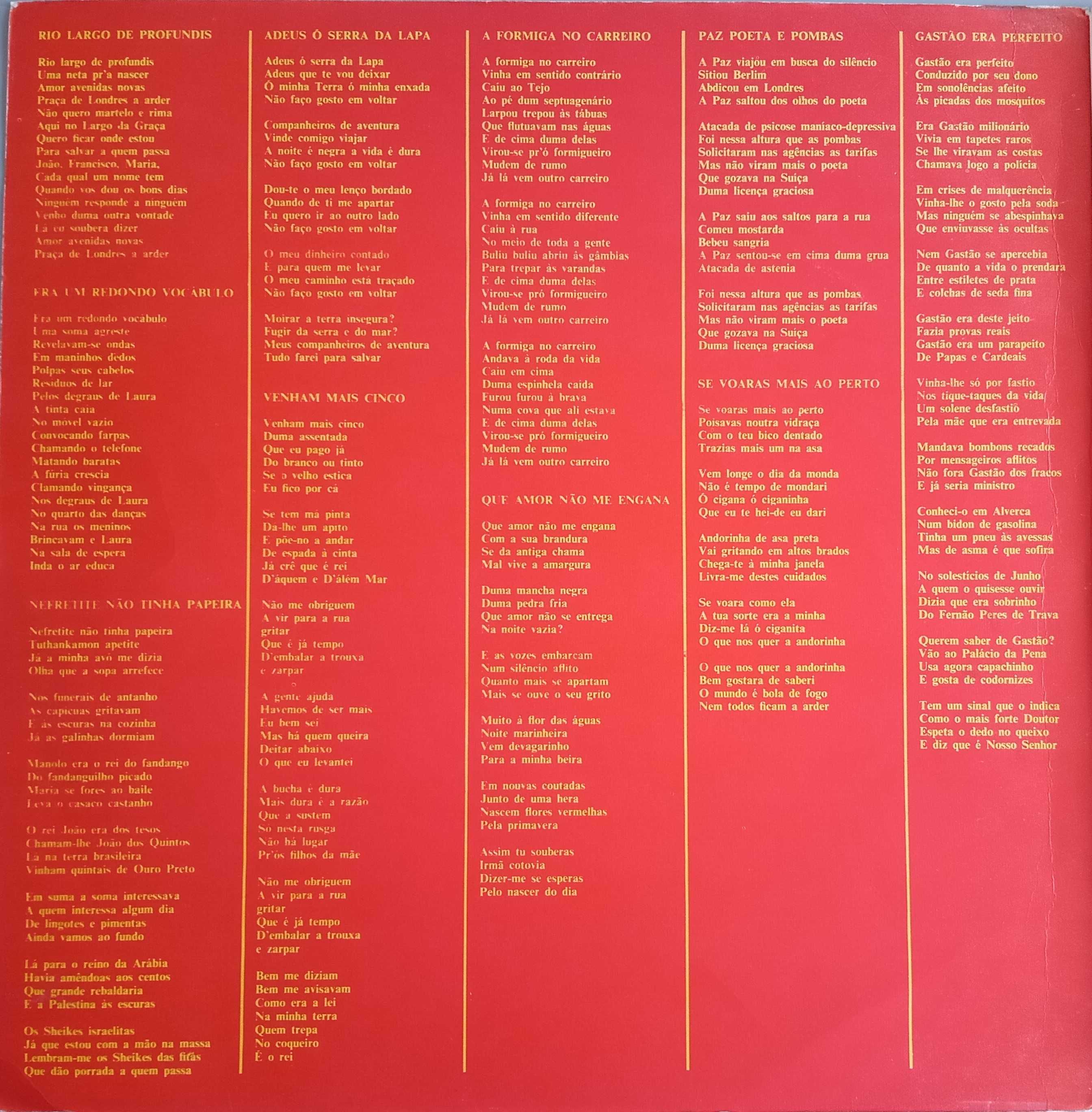 José Afonso	- - - - -		Venham Mais Cinco	- - - - -	LP