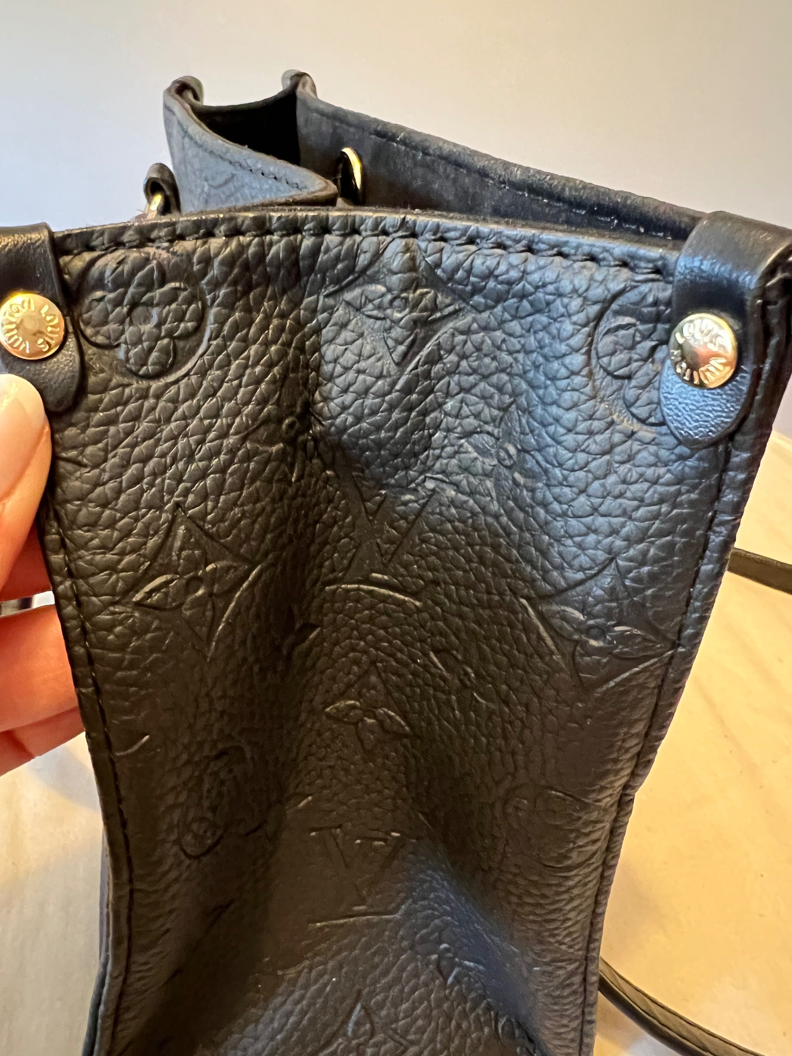 Bolsa LV - Couro Preta - Modelo Tote pequena - Nova