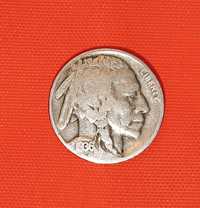 USA 5 centów 1936 r. Indianin Bizon Stara moneta przedwojenna