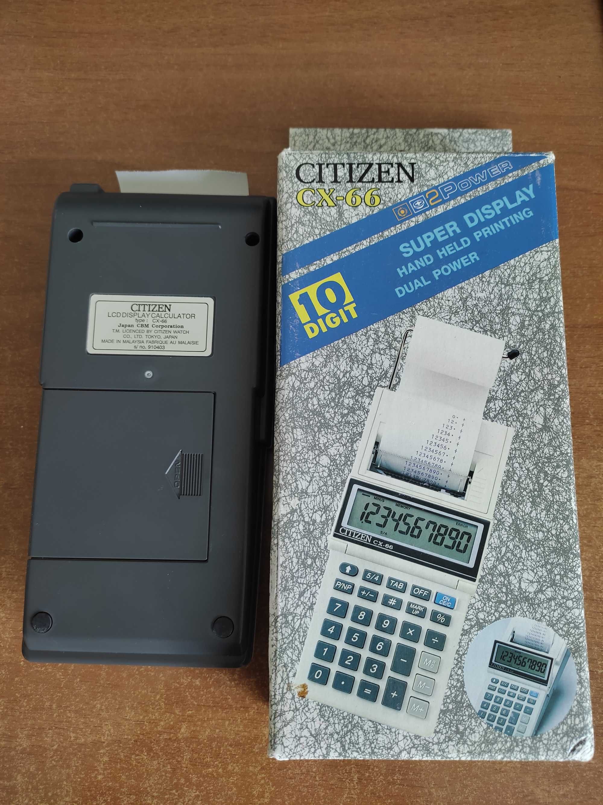 Калькулятор печатающий Citizen cx-66