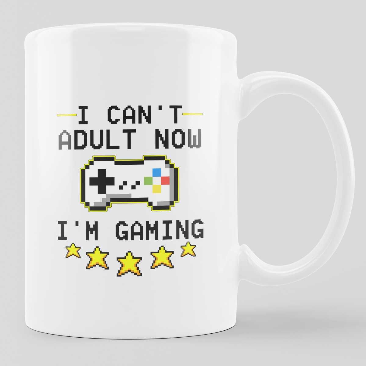 Kubek gracza - I CANT ADULT NOW IM GAMING Prezent Urodziny