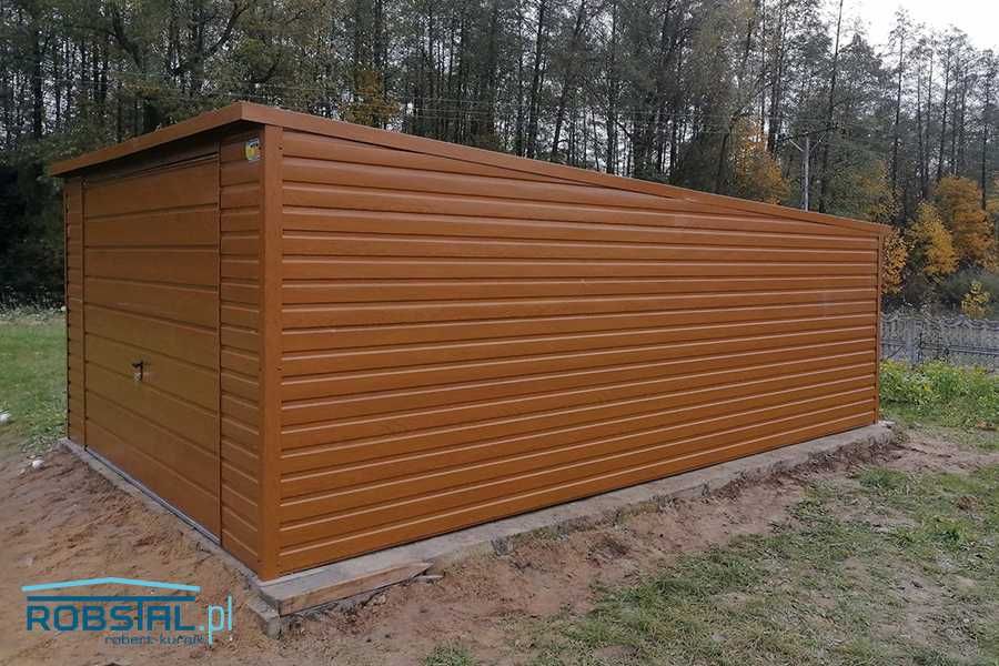 Garaż Drewnopodobny 4x5 PREMIUM  Brama uchylna CAŁA POLSKA