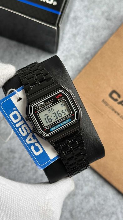 Годинник Casio Vintage A159 Total Black | касіо A168 | часы касыо A159