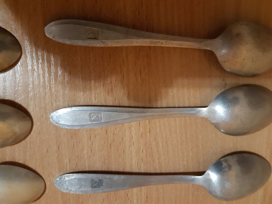 Stare aluminiowe sztućce 6 sztuk