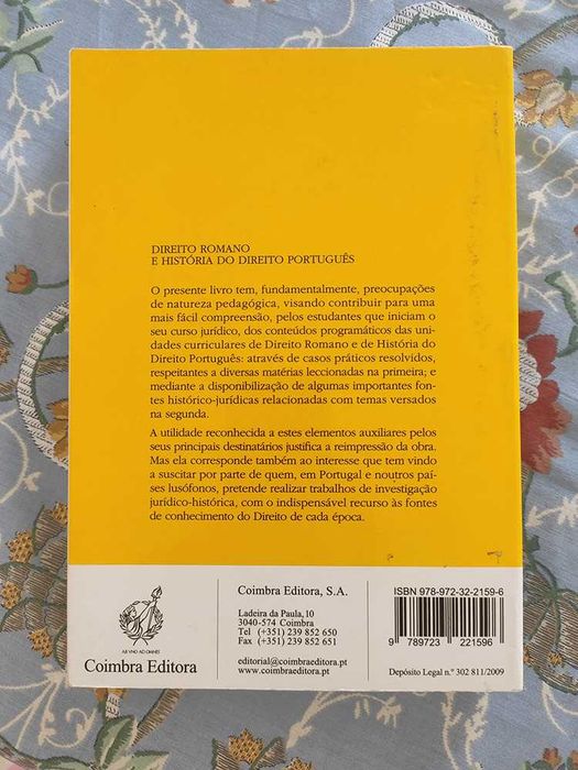 Direito romano e história do direito português