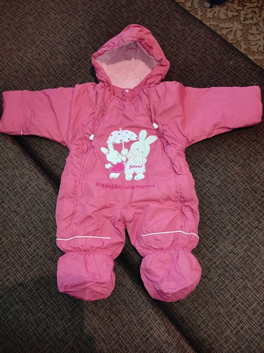 Демісезонний комбінезон для дівчинки,зріст 68 см 3 - 6 місяців