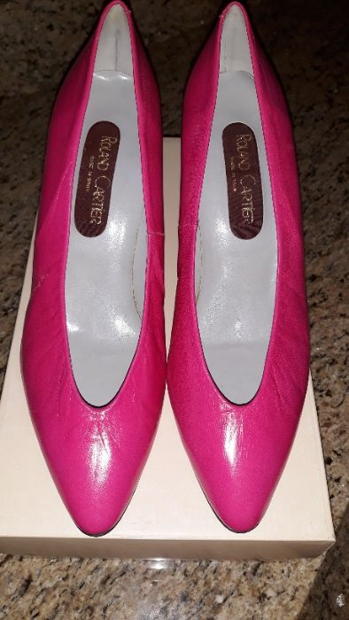 Różowe Buty damskie ROLAND CARTIER skóra naturalna r. 39 styl vintage