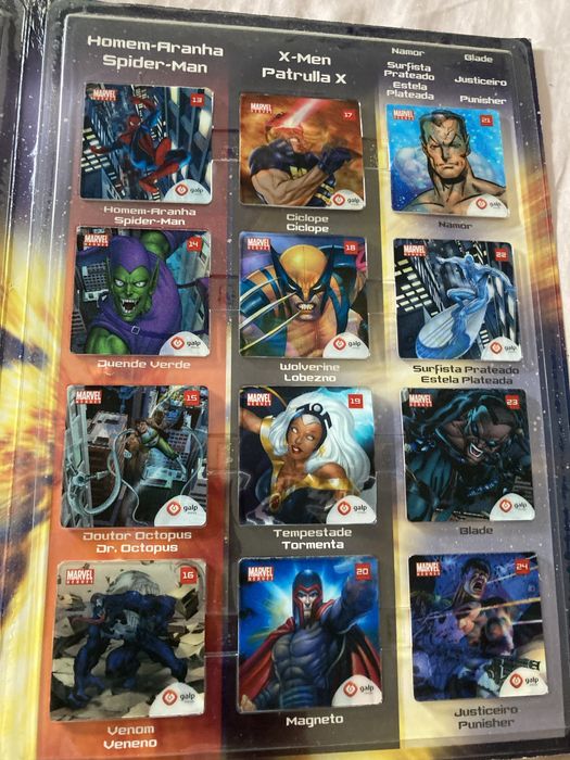 Tazos  holograficos  herois Marvel (Galp)