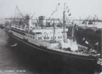 Plakat M/S Piłsudski w Gdyni lata 20-30 XX w.