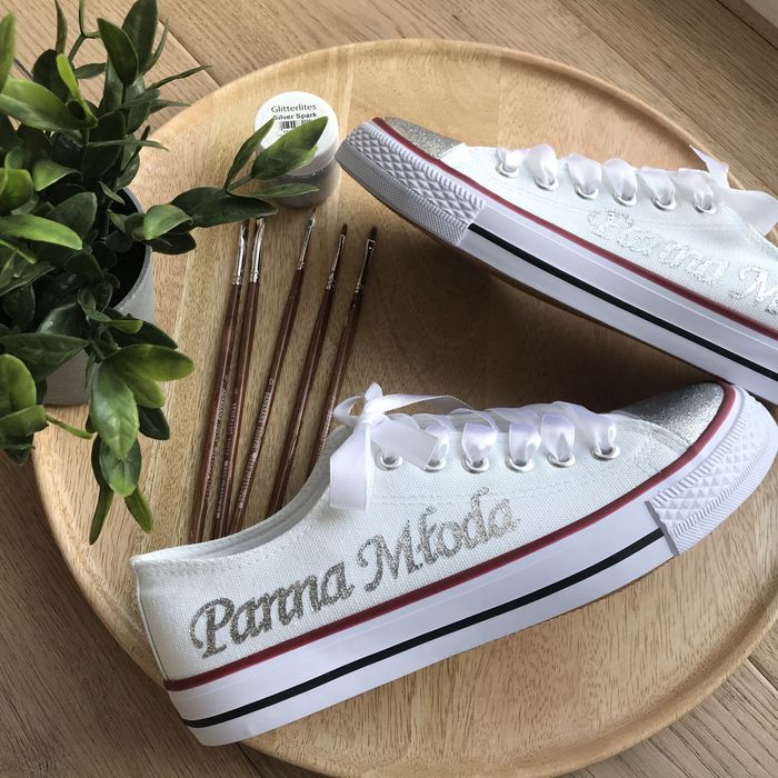 Buty ślubne weselne trampki Wszystkie ROZMIARY