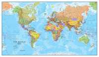 Mapa do Mundo (Político) 201x117cm plastificado