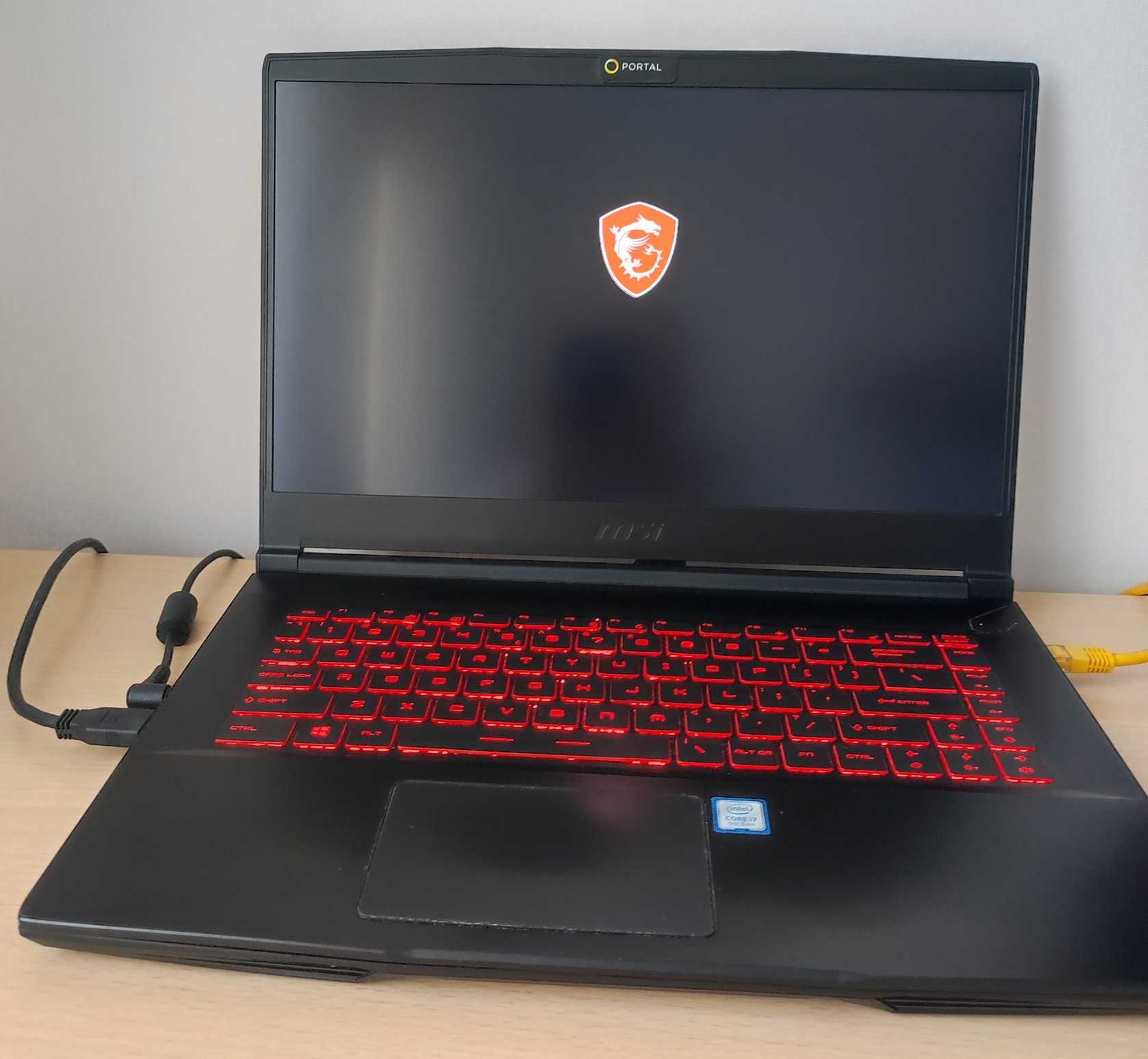 Laptop MSI GF63 Thin 9SC i7-9750H 16GB 512GB ssd Geforce1650 Win11