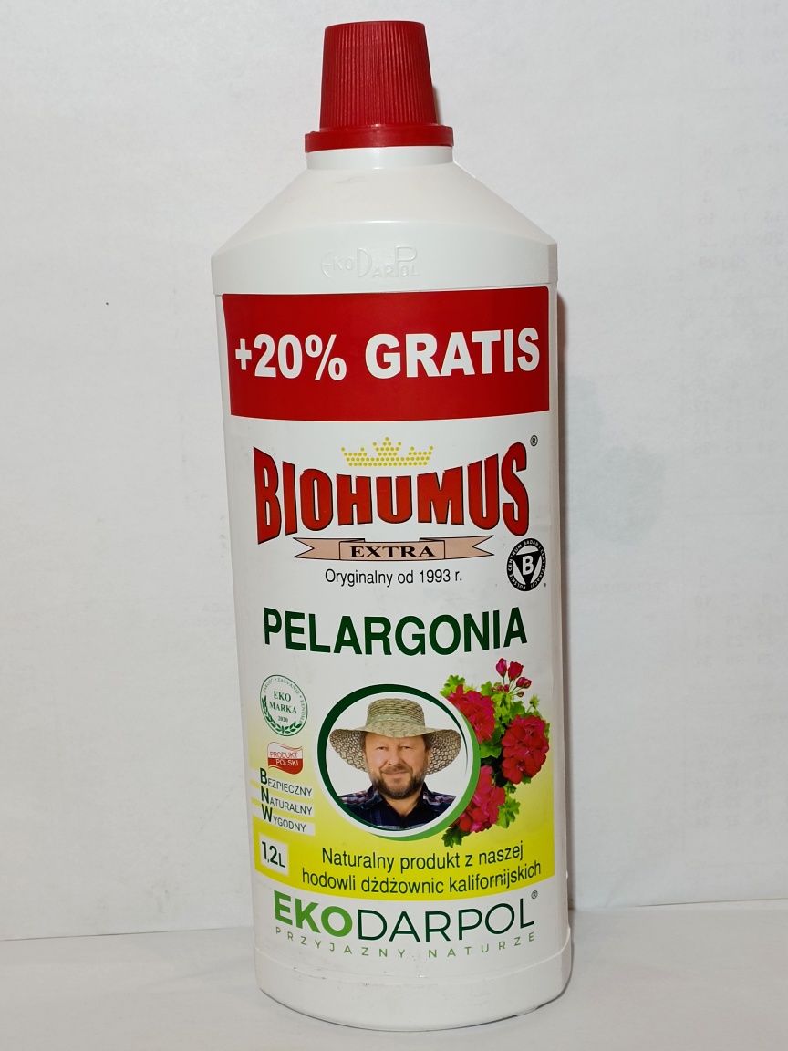 Biohumus Extra PELARGONIA, naturalny nawóz 1200 ml