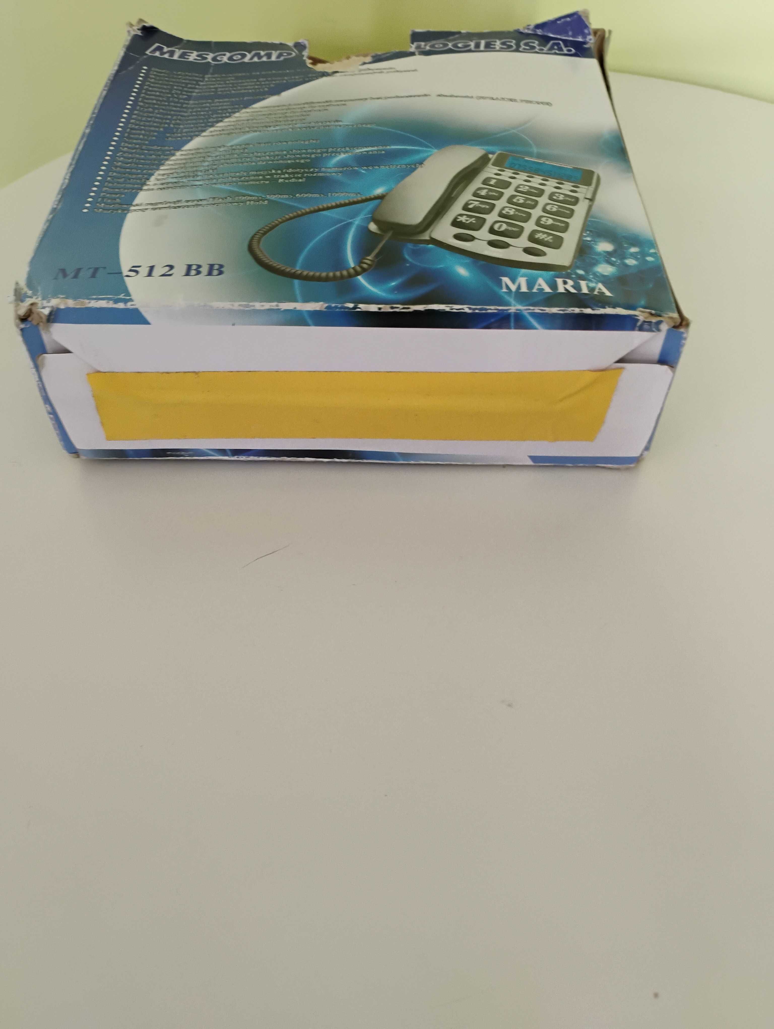 Telefon stacjonarny, idealny dla seniora MT-512 BB Maria