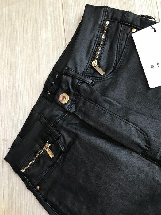 Джинси чорні skinny fit Штани з напиленням під шкіру джинсы штаны брюк