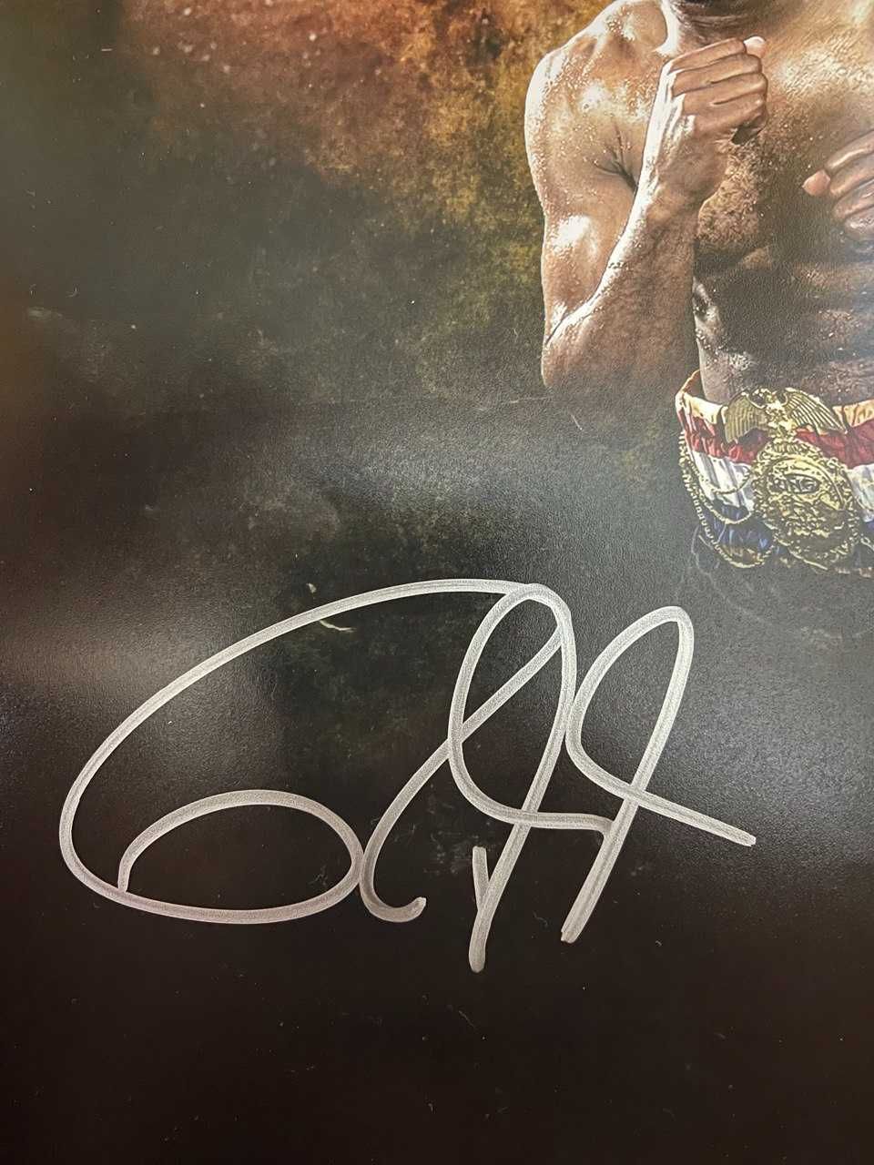 Плакат Роя Джонса с автографом. Roy Jones jr. Бокс.