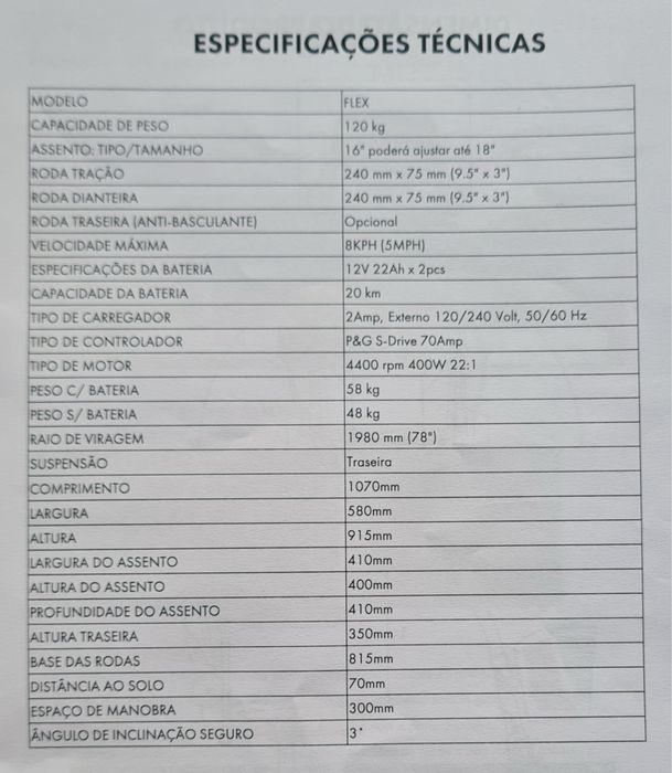 SCOOTER/Mota de Mobilidade Reduzida STANNAH FLEX
