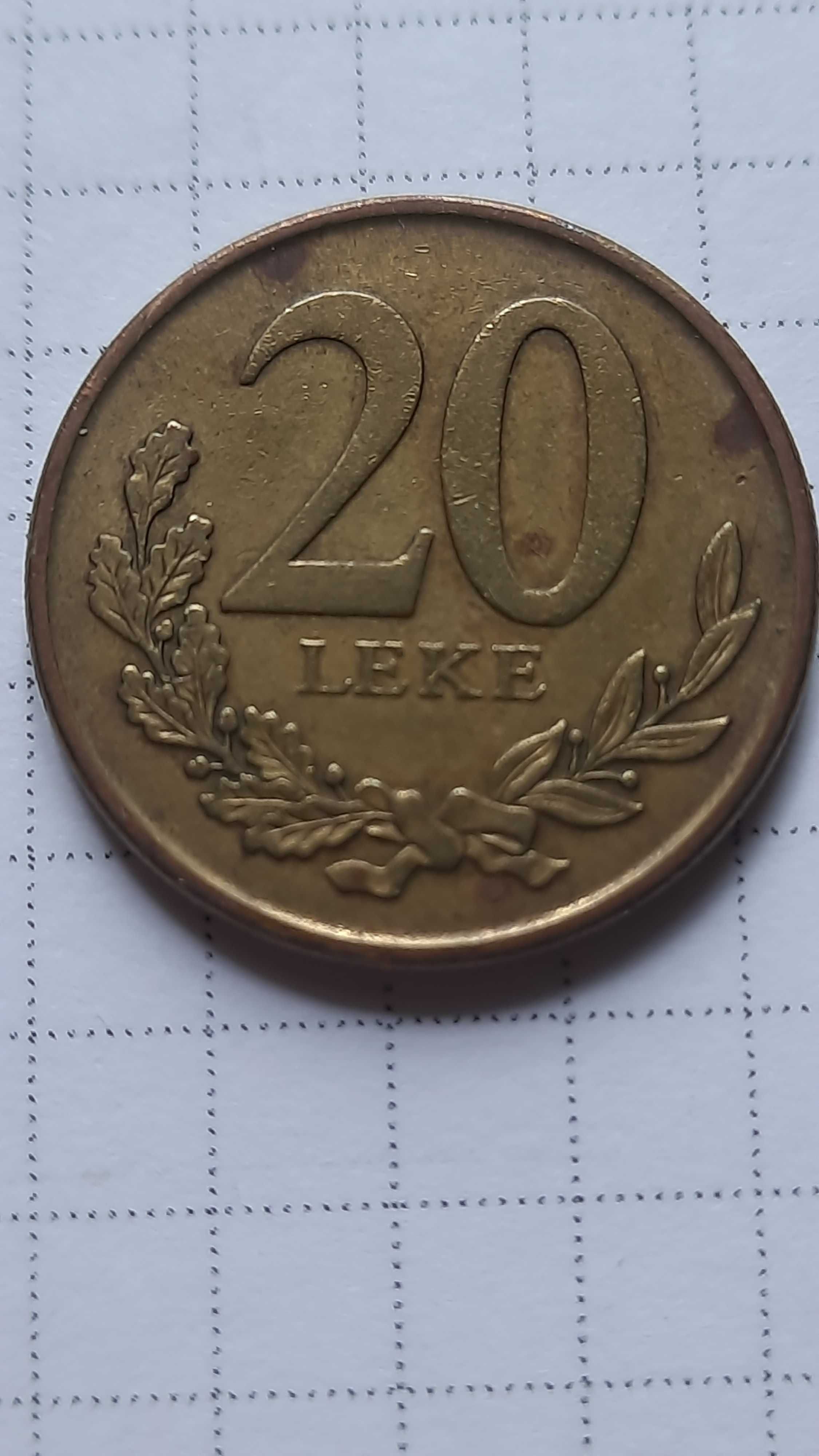 Монета 20 LEKE .Албанія .