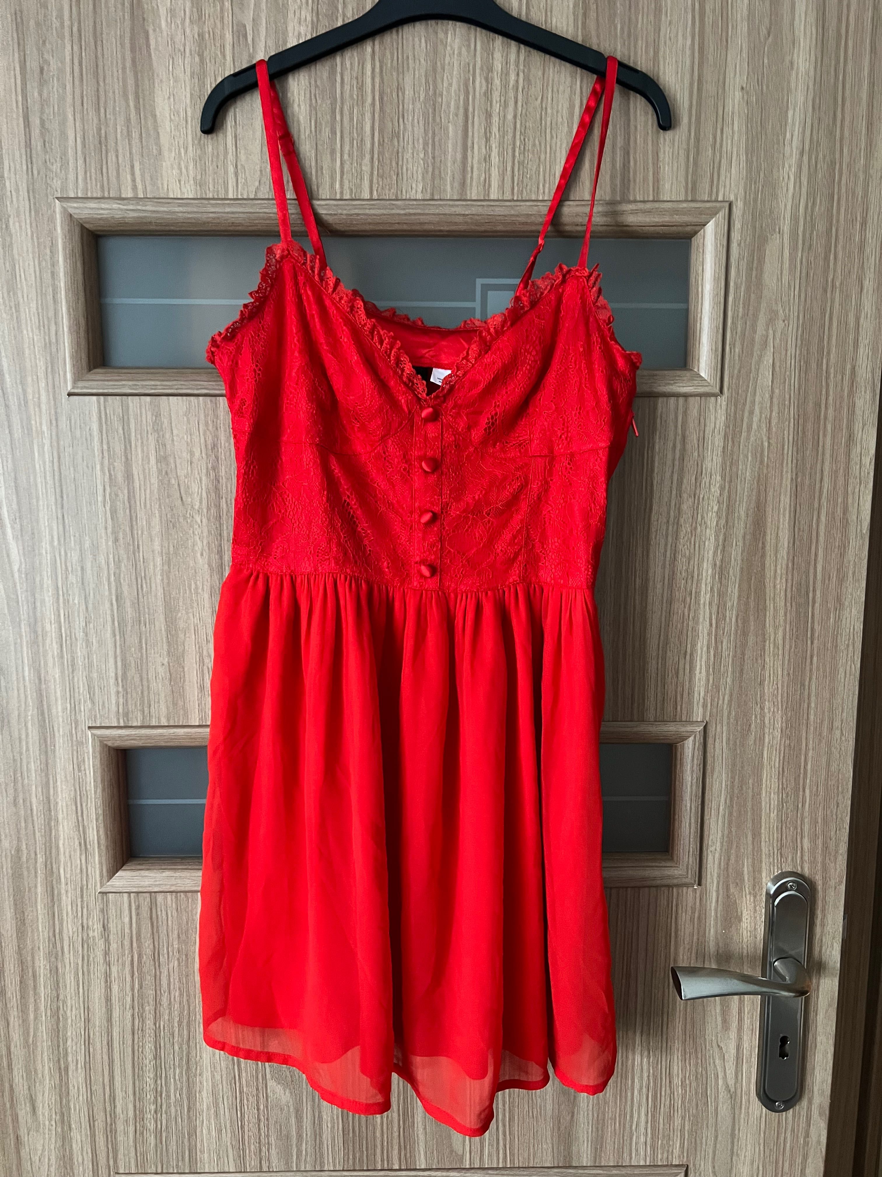 Czerwona sukienka H&M 38