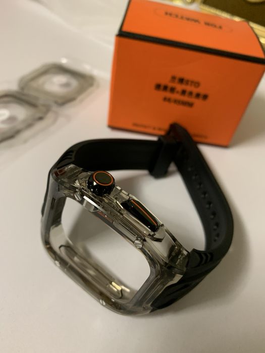 Чехол кейс защитный с ремешком для apple watch 44/45