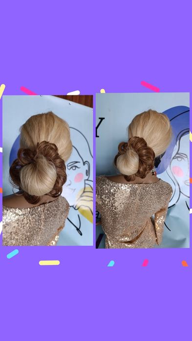 СНатуральная резинка бублик пучок шиньоны хвостик