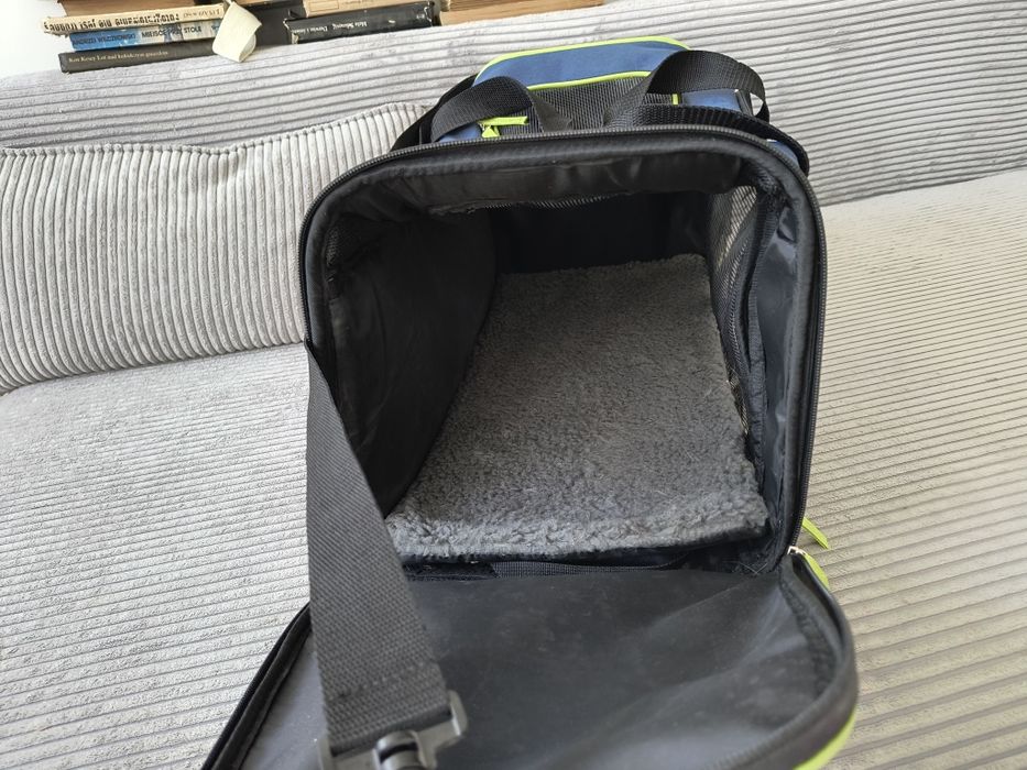 Transporter na kota/psa, na ramię do auta AniOne, granatowa torba tran