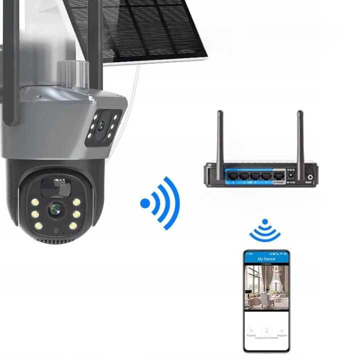 Kamera Zewnętrzna z Zasilaniem Słonecznym Wi-Fi + SIM
