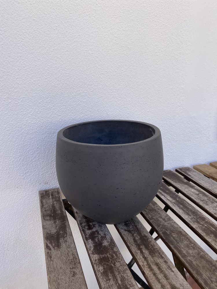 Vaso cerâmica preto/antracite