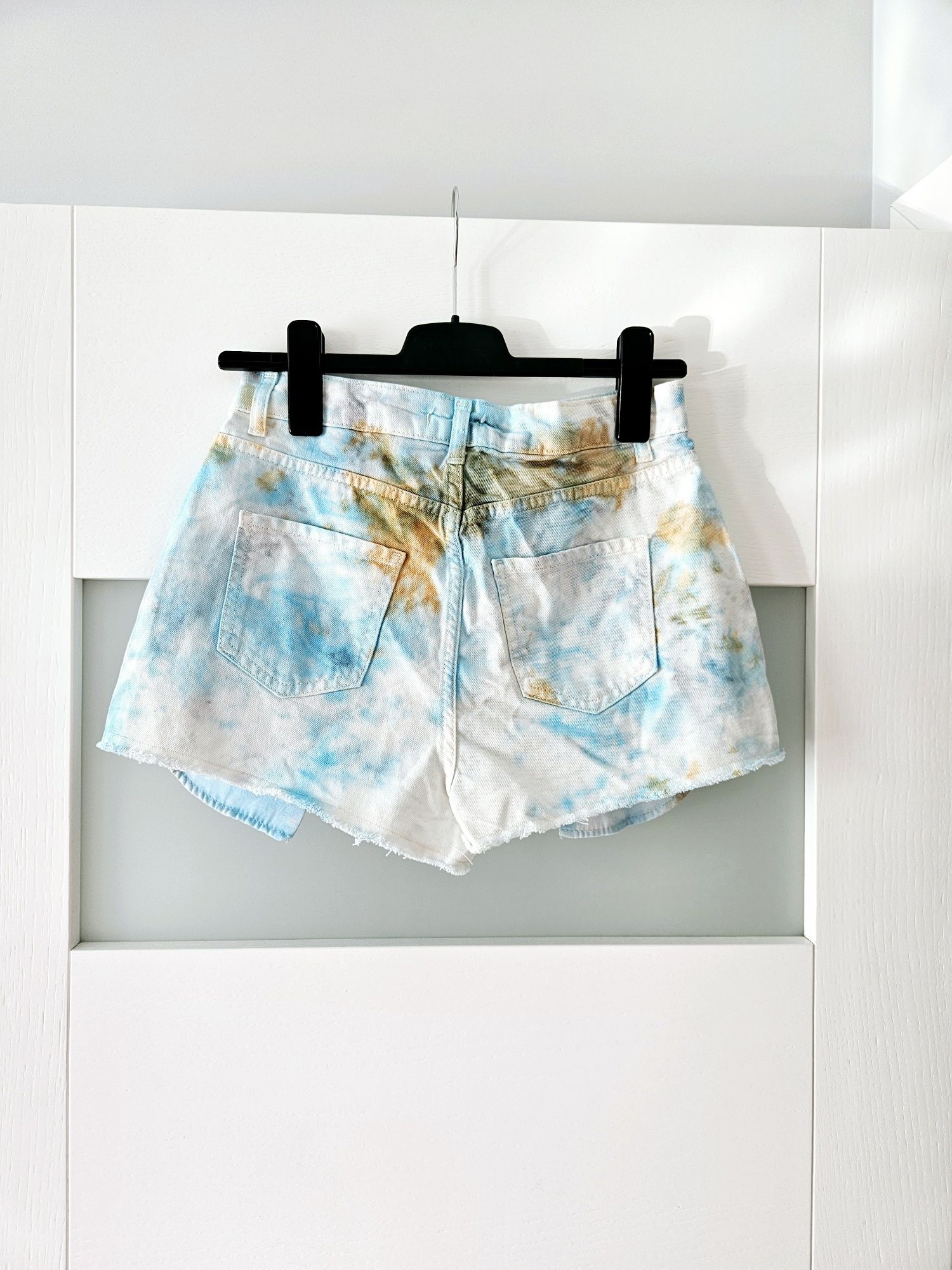 Nowe szorty z wysokim stanem Boohoo m 38 szorty tie dye