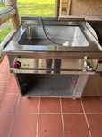 Bemar elektryczny LOTUS 80x70 cm na szafce z zaworem do opróżniania