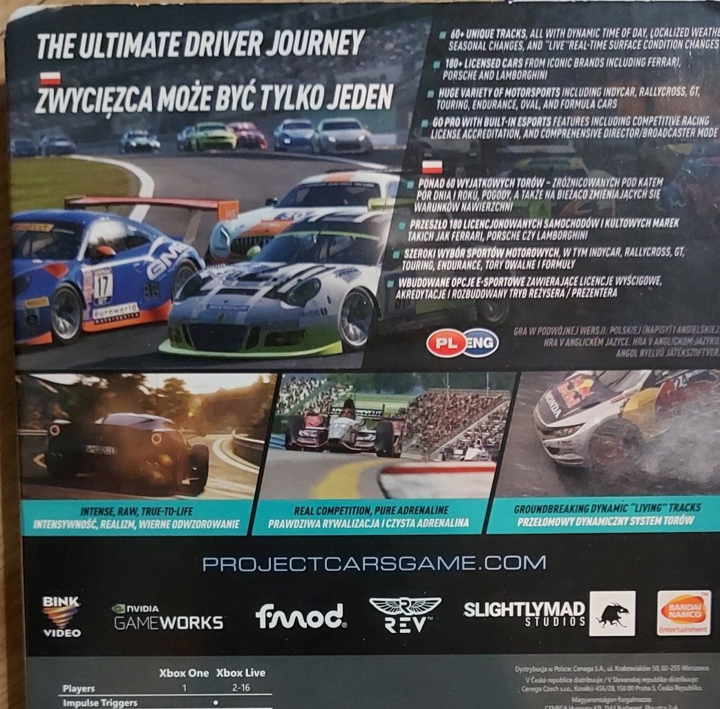 Forza Horizon 1, Horizon 2 , 4, 5, Project Cars 2