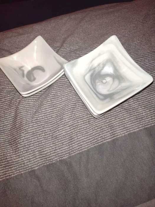 MALACASA, Seria Ramekin, 12-szt 7,5 cm ramekins marmur szara porcelana