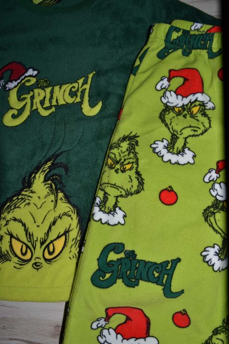 26^ The Grinch świąteczna piżama pluszowa 7/8 Lat_122/128 cm