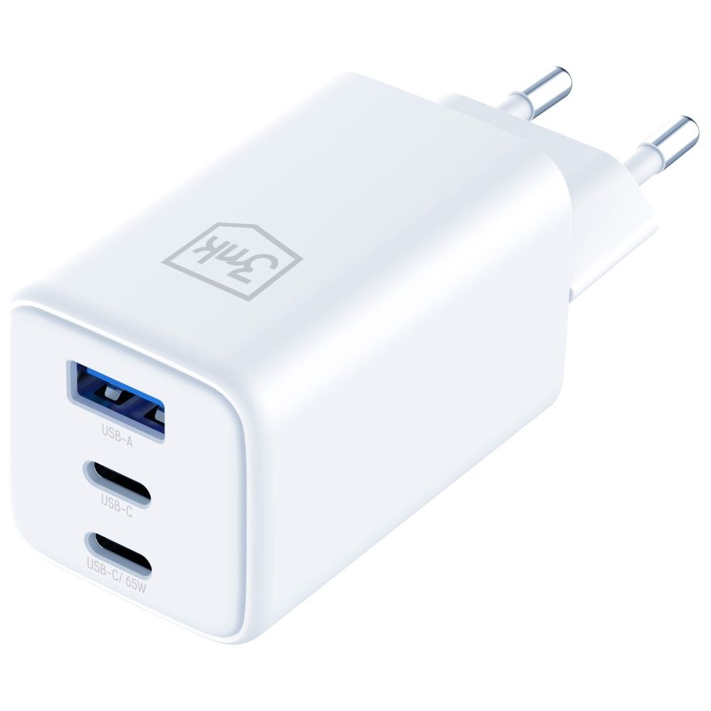 Ładowarka sieciowa 3MK Hyper GaN Charger 65W 1xUSB-A 2xUSB-C PD QC4+