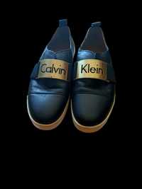 Buty Calvin Klein mokasyny skóra skórzane