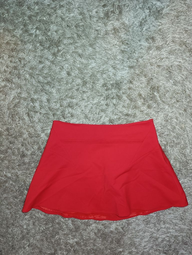 Spódnica 40 L Zara krótka rozkloszowana mini czerwona