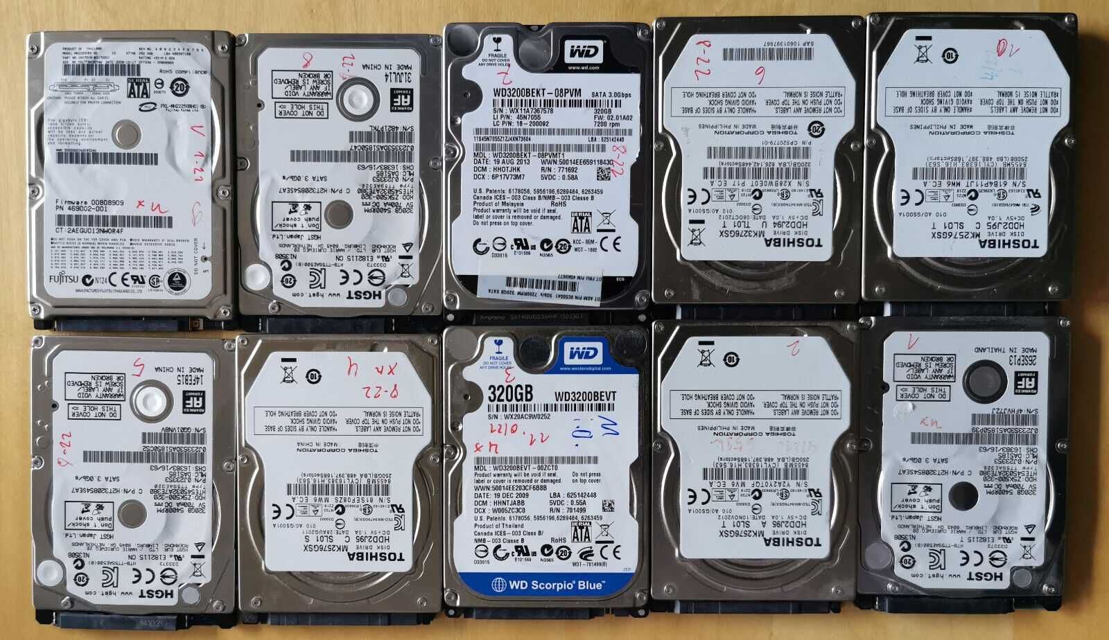 Жорсткий диск HDD 2,5" sata 160гб 250 гб, 320 гб, 500 гб 750 гб гуртом