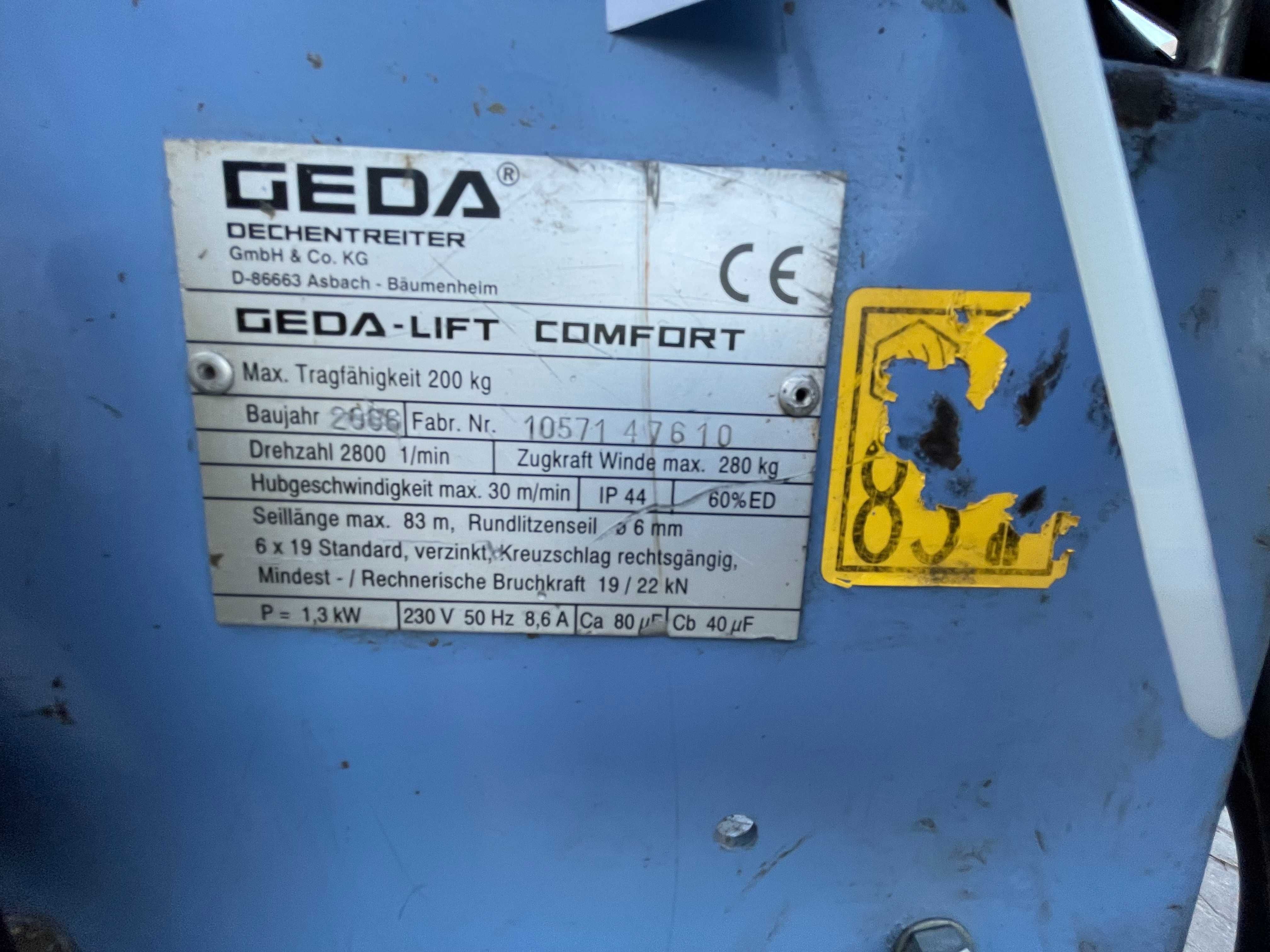 Winda dekarska Geda Lift Comfort 12m nr. 354 drabina wciągarka