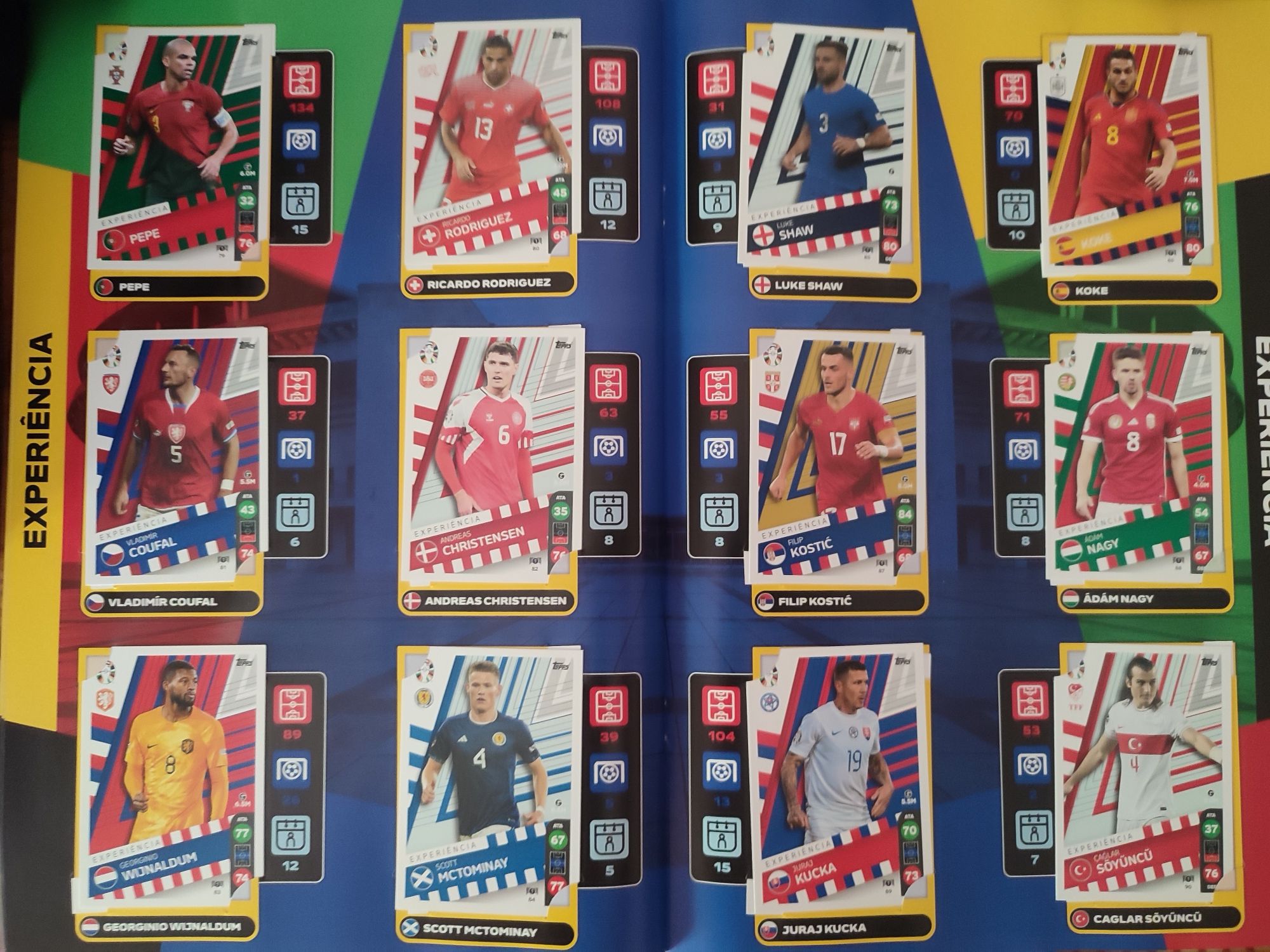 Caderneta Completa Exclusiva Match Attax TOPPS Euro 2024