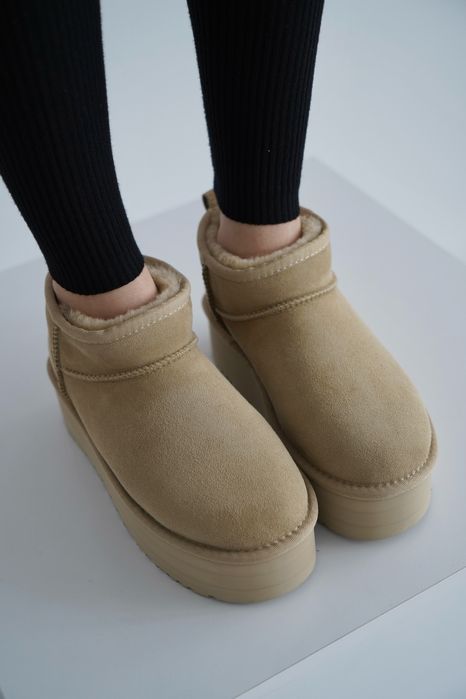 Ugg Ultra Mini Platform Угг Замшеві Овчина Уггі Ультра Міні Платформі
